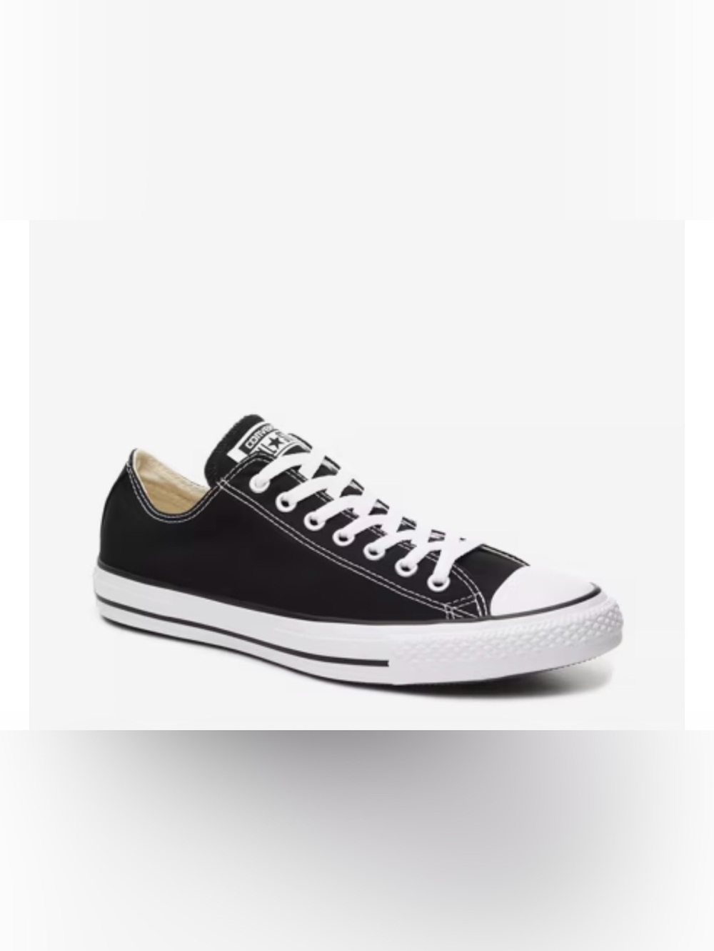 Converse Chuck Taylor All Star Low Top Black Sneakers Mens 8.5 Womens 10.5